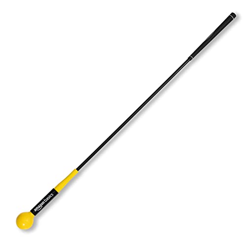 Amazon Basics Golf Swing Trainer Aid and Warm-Up Practice Stick for Grip, Balance, Distance and Power Training, 48 Inches