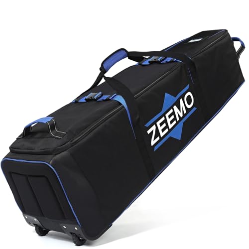 ZEEMO Golf Travel Bag, Full-Open Protective & Wheeled Airline-Approved Case for Clubs, Cart&StandBag, Soft-Sided Waterproof Cover Made of Heavy Duty Oxford, Black